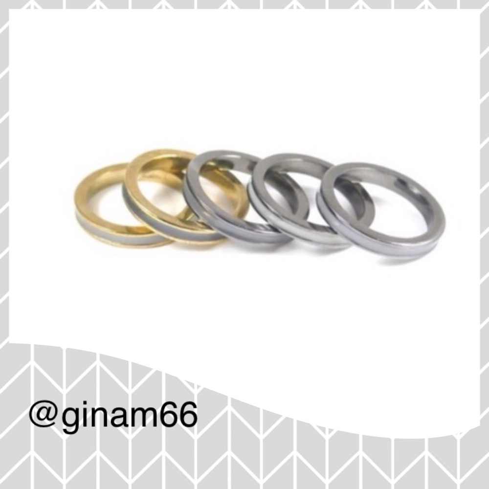 SunaharA Grey shades midi ring gunmetal